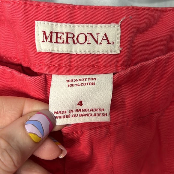 Merona Coral Shorts with Button Accents on Pockets - size 4 - Picture 5 of 11